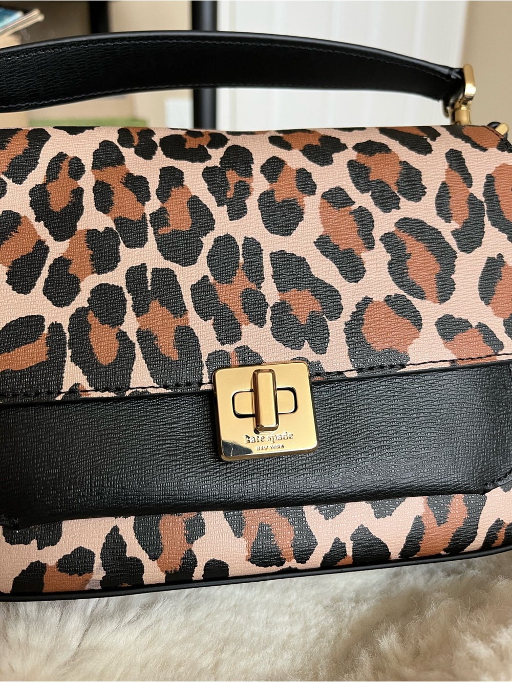 kate spade Leopard Print Mini Shoulder Bag with Black Trim - Picture 16 of 16